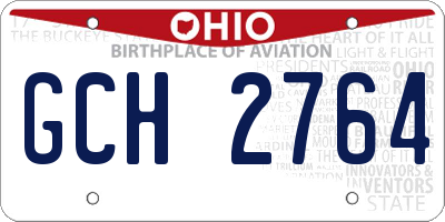 OH license plate GCH2764