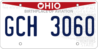 OH license plate GCH3060