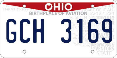 OH license plate GCH3169