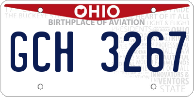 OH license plate GCH3267