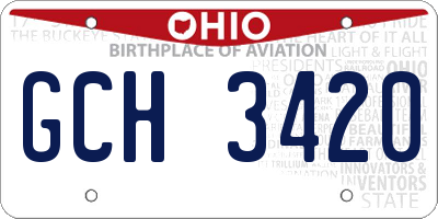 OH license plate GCH3420