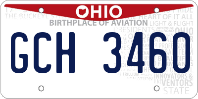 OH license plate GCH3460