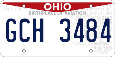 OH license plate GCH3484