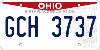 OH license plate GCH3737