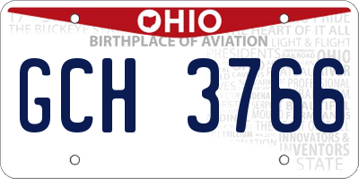 OH license plate GCH3766