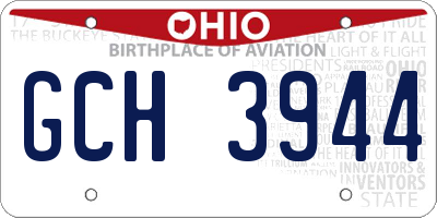 OH license plate GCH3944