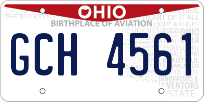 OH license plate GCH4561