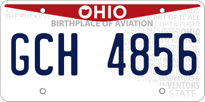 OH license plate GCH4856
