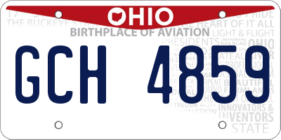 OH license plate GCH4859