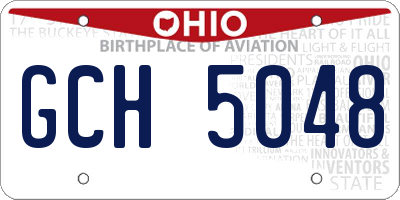 OH license plate GCH5048