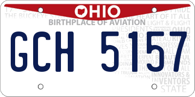 OH license plate GCH5157