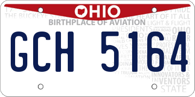 OH license plate GCH5164
