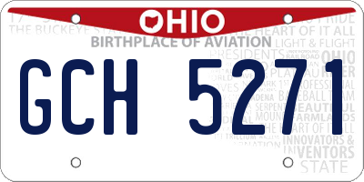 OH license plate GCH5271