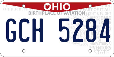 OH license plate GCH5284