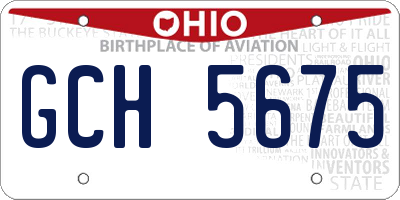 OH license plate GCH5675