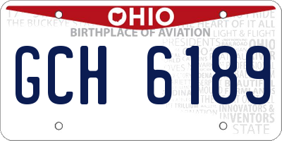 OH license plate GCH6189