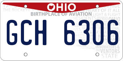OH license plate GCH6306