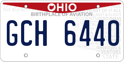 OH license plate GCH6440