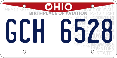 OH license plate GCH6528
