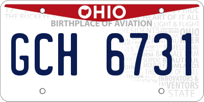 OH license plate GCH6731