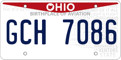 OH license plate GCH7086
