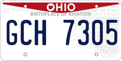 OH license plate GCH7305