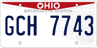 OH license plate GCH7743