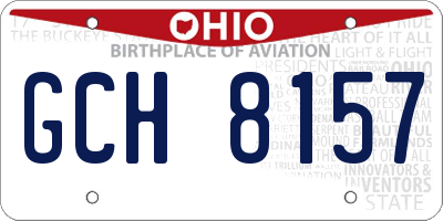 OH license plate GCH8157