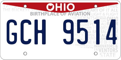 OH license plate GCH9514