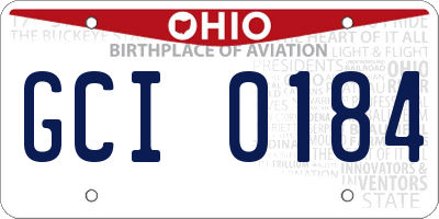 OH license plate GCI0184