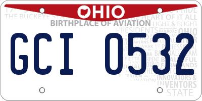 OH license plate GCI0532