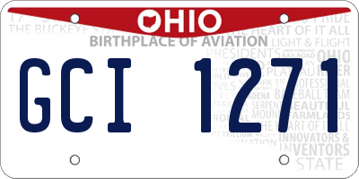 OH license plate GCI1271