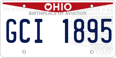 OH license plate GCI1895