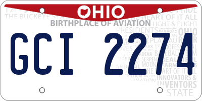 OH license plate GCI2274