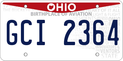 OH license plate GCI2364