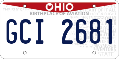 OH license plate GCI2681