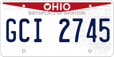 OH license plate GCI2745