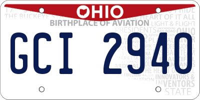 OH license plate GCI2940