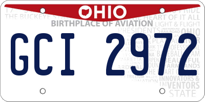 OH license plate GCI2972