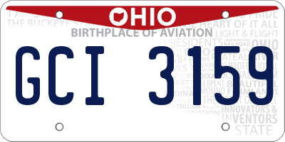 OH license plate GCI3159