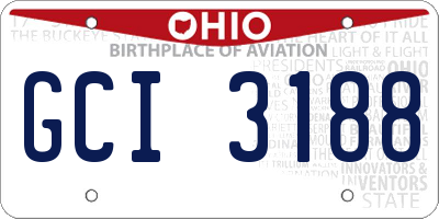 OH license plate GCI3188