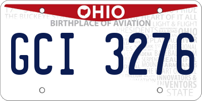 OH license plate GCI3276