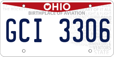 OH license plate GCI3306