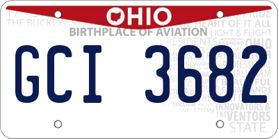 OH license plate GCI3682