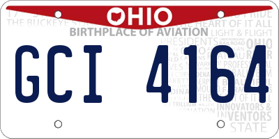 OH license plate GCI4164