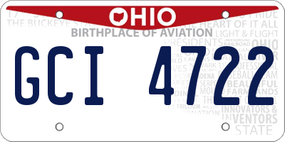 OH license plate GCI4722
