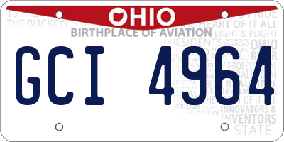 OH license plate GCI4964