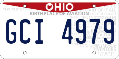 OH license plate GCI4979