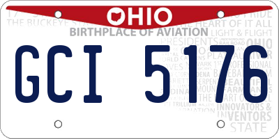 OH license plate GCI5176
