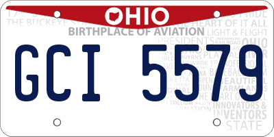 OH license plate GCI5579